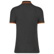 Kariban KA272 slimfit férfi galléros póló - dark grey/orange szín
