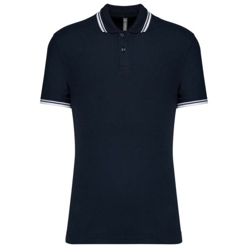 Kariban KA272 slimfit férfi galléros póló - navy/white szín