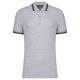 Kariban KA272 slimfit férfi galléros póló - Oxford grey/black szín