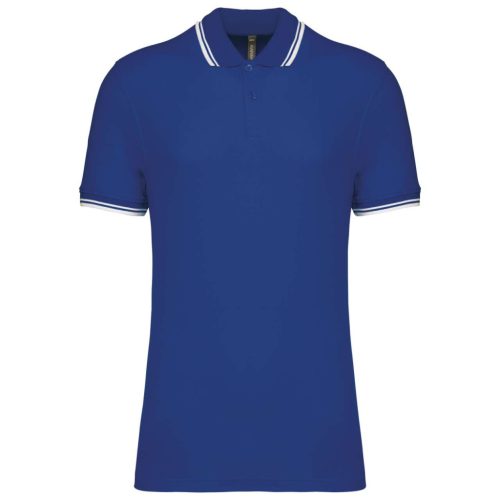 Kariban KA272 slimfit férfi galléros póló - royal blue/white szín