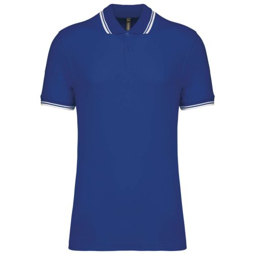 Kariban KA272 slimfit férfi galléros póló - royal blue/white szín