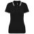 Kariban KA273 slimfit női galléros póló - black/white szín