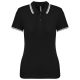 Kariban KA273 slimfit női galléros póló - black/white szín