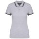 Kariban KA273 slimfit női galléros póló - Oxford grey/black szín