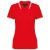 Kariban KA273 slimfit női galléros póló - red/white szín