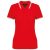 Kariban KA273 slimfit női galléros póló - red/white szín