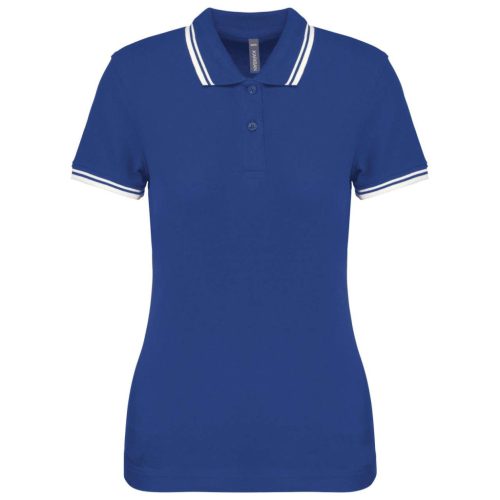 Kariban KA273 slimfit női galléros póló - royal blue/white szín