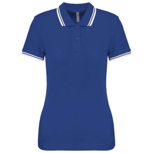 Kariban KA273 slimfit női galléros póló - royal blue/white szín