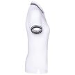 Kariban KA273 slimfit női galléros póló - white/navy szín