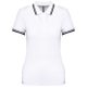 Kariban KA273 slimfit női galléros póló - white/navy szín
