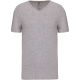 Kariban KA3014 férfi rövid ujjú V-nyakú póló - light grey heather szín