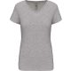 Kariban KA3015 női rövid ujjú V-nyakú póló - light grey heather szín