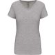 Kariban KA3015 női rövid ujjú V-nyakú póló - light grey heather szín