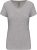 Kariban KA3015 női rövid ujjú V-nyakú póló - light grey heather szín