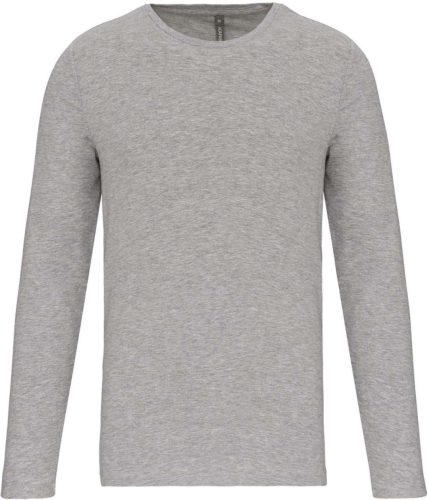 Kariban KA3016 férfi hosszú ujjú póló - light grey heather szín