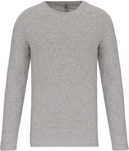 Kariban KA3016 férfi hosszú ujjú póló - light grey heather szín