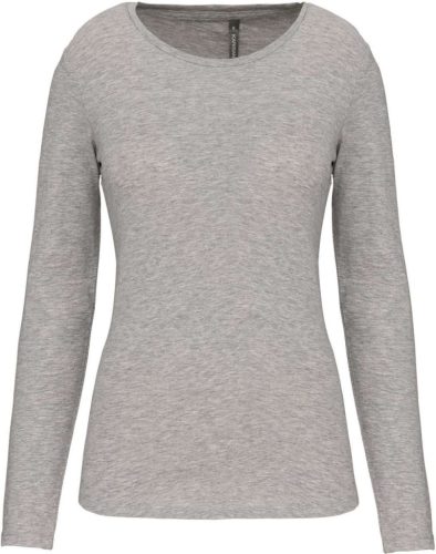 Kariban KA3017 női hosszú ujjú póló - light grey heather szín