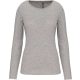 Kariban KA3017 női hosszú ujjú póló - light grey heather szín