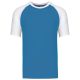 Kariban KA330 Baseball kontrasztos férfi póló - aqua blue/white szín