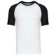 Kariban KA330 Baseball kontrasztos férfi póló - white/black szín
