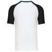 Kariban KA330 Baseball kontrasztos férfi póló - white/black szín