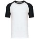 Kariban KA330 Baseball kontrasztos férfi póló - white/black szín