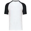 Kariban KA330 Baseball kontrasztos férfi póló - white/black szín