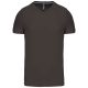 Kariban KA357 rövid ujjú férfi V-nyakú póló - dark grey szín