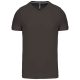 Kariban KA357 rövid ujjú férfi V-nyakú póló - dark grey szín