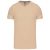 Kariban KA357 rövid ujjú férfi V-nyakú póló - light sand szín