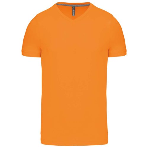 Kariban KA357 rövid ujjú férfi V-nyakú póló - orange szín