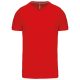 Kariban KA357 rövid ujjú férfi V-nyakú póló - red szín