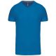 Kariban KA357 rövid ujjú férfi V-nyakú póló - tropical blue szín