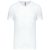 Kariban KA357 rövid ujjú férfi V-nyakú póló - white szín