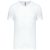 Kariban KA357 rövid ujjú férfi V-nyakú póló - white szín