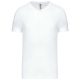 Kariban KA357 rövid ujjú férfi V-nyakú póló - white szín
