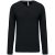Kariban KA358 hosszú ujjú V-nyakú férfi póló - black szín