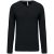 Kariban KA358 hosszú ujjú V-nyakú férfi póló - black szín