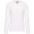 Kariban KA358 hosszú ujjú V-nyakú férfi póló - white szín