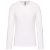 Kariban KA358 hosszú ujjú V-nyakú férfi póló - white szín