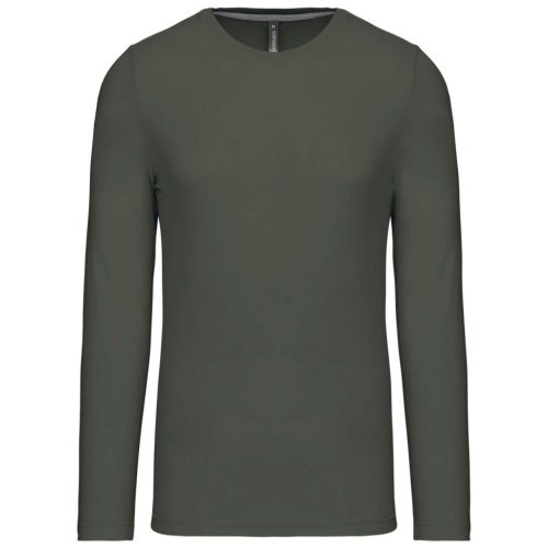 Kariban KA359 hosszú ujjú férfi póló - dark khaki szín