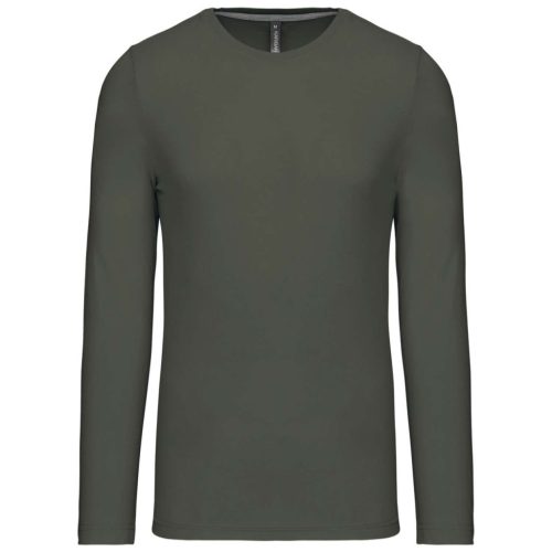 Kariban KA359 hosszú ujjú férfi póló - dark khaki szín