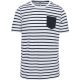 Kariban KA378 férfi tengerész csíkos póló - striped white/navy szín