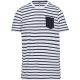 Kariban KA379 gyerek tengerészcsíkos póló - striped white/navy szín
