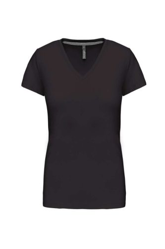 Kariban KA381 V-nyakú női póló - dark grey szín