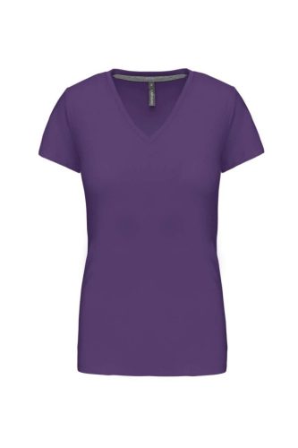 Kariban KA381 V-nyakú női póló - purple szín