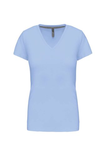 Kariban KA381 V-nyakú női póló - sky blue szín