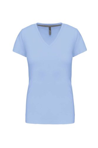 Kariban KA381 V-nyakú női póló - sky blue szín
