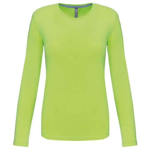 Kariban KA383 női hosszú ujjú póló - lime szín