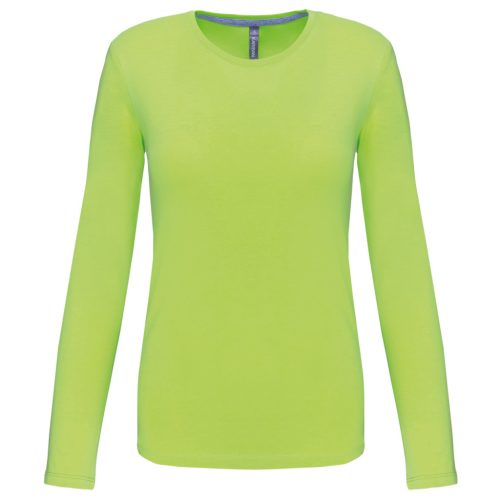 Kariban KA383 női hosszú ujjú póló - lime szín